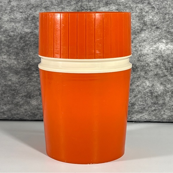 Thermos Brand ORANGE vaccuum bottle Retro Vintage Hipster Boho Camping Hiking - Picture 7 of 15